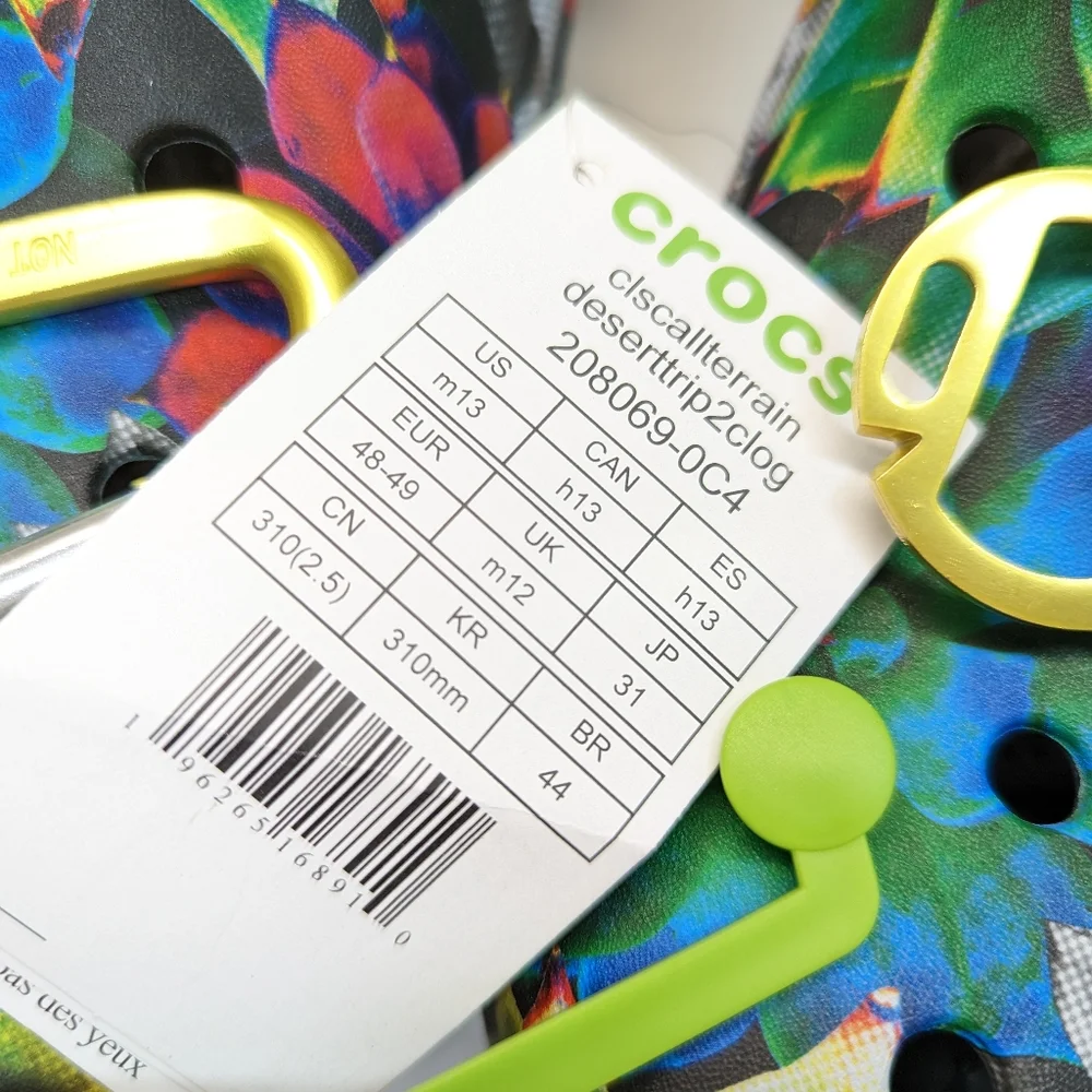 Crocs Classic All Terrain Desert Trip Succulent Floral Handyman Clog Men's sz 13